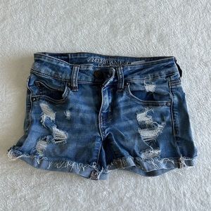 American Eagle Jean Shorts - Super Stretch Super Low Shortie 00